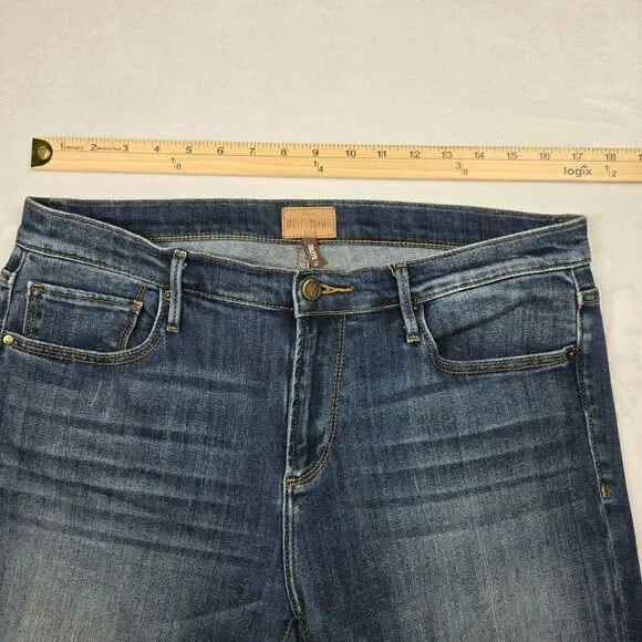 Driftwood Colette Jeans Floral Embroidered 31 (34x30) Raw Hem Denim READ - Picture 5 of 12